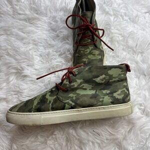 DEL TORO Italian Boots Men's Sz 13 Camo Leather Camouflage Chukka Italy Rare!!